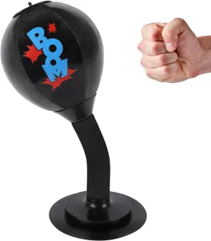 Desktop Punching Bag, Heavy Duty Stress Relief Boxing Bag for Kids, Teenagers, Adults, Strong Suction Fun Speed Bag for Office and Home, Anger Management Toys for Coworkers and Friends