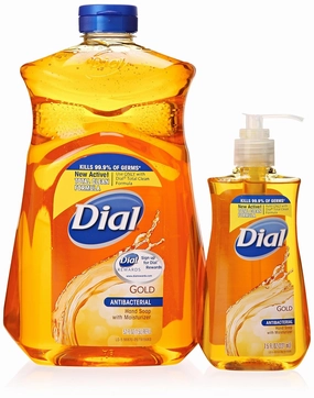 Dial Gold Antibacterial Liquid Soap with Moisturizer, 7.5 Oz Pump Bottle   52 Oz Refill