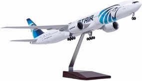 Diecast Plane Model 1：157 for B777 Egypt Resin Diecast Aircraft Model Building Kit for Collection (with Light)