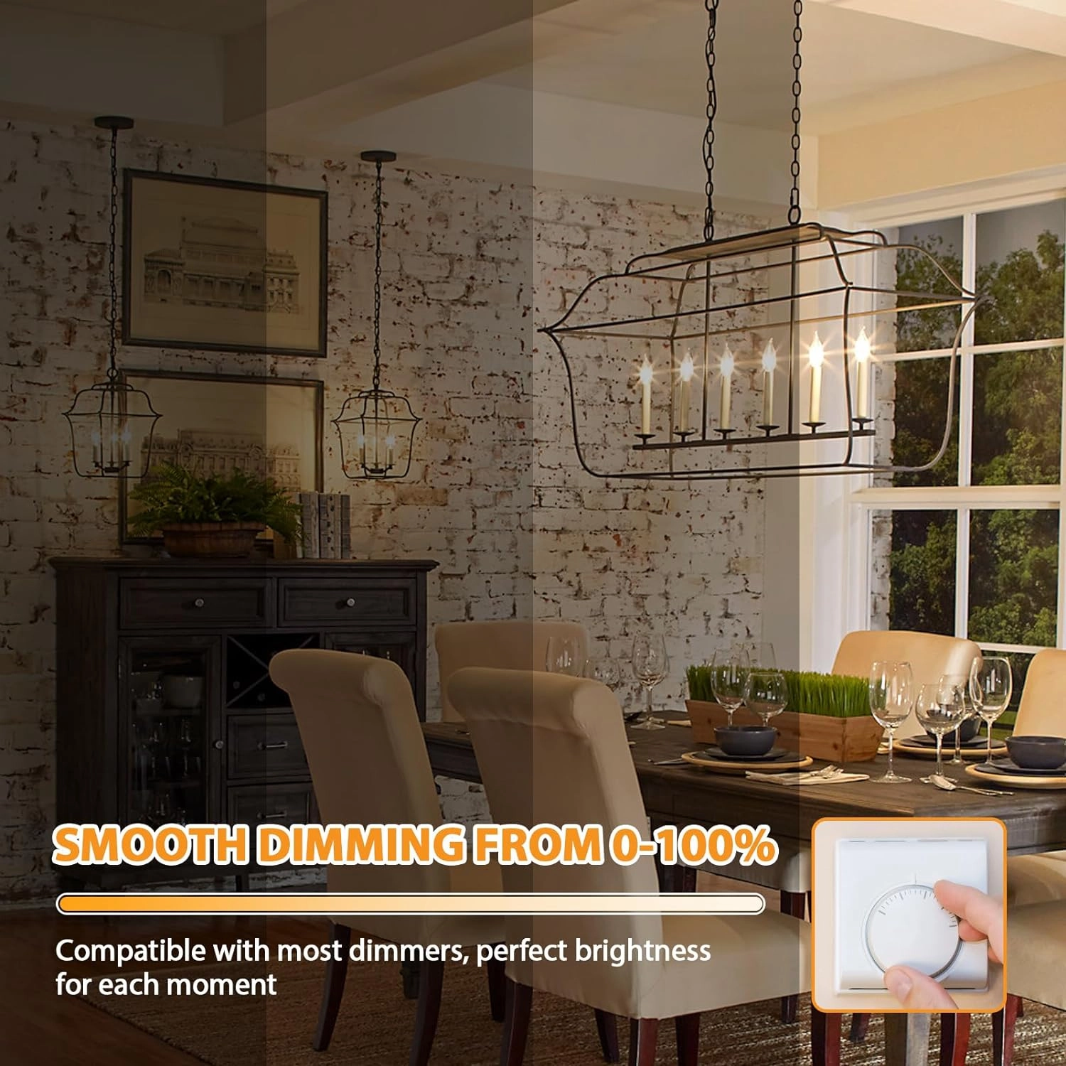 Dimmable E12 Candelabra LED Light Bulbs 40W Equivalent, 2700K Soft Warm White Chandelier Light Bulbs, 4W 460 LM Flame Tip Candle Light Bulbs, 12-Pack