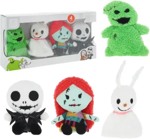 Disney Baby Tim Burton The Nightmare Before Christmas Jack Skellington, Sally, Zero, and Oogie Boogie Halloween Plushies Set, Minky Fabric Kids Toys