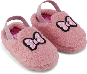 Disney Minnie Mouse Girls Slippers - Classic Mickey Mouse, Sittch and Pooh 3D Plush Slip On Shoes