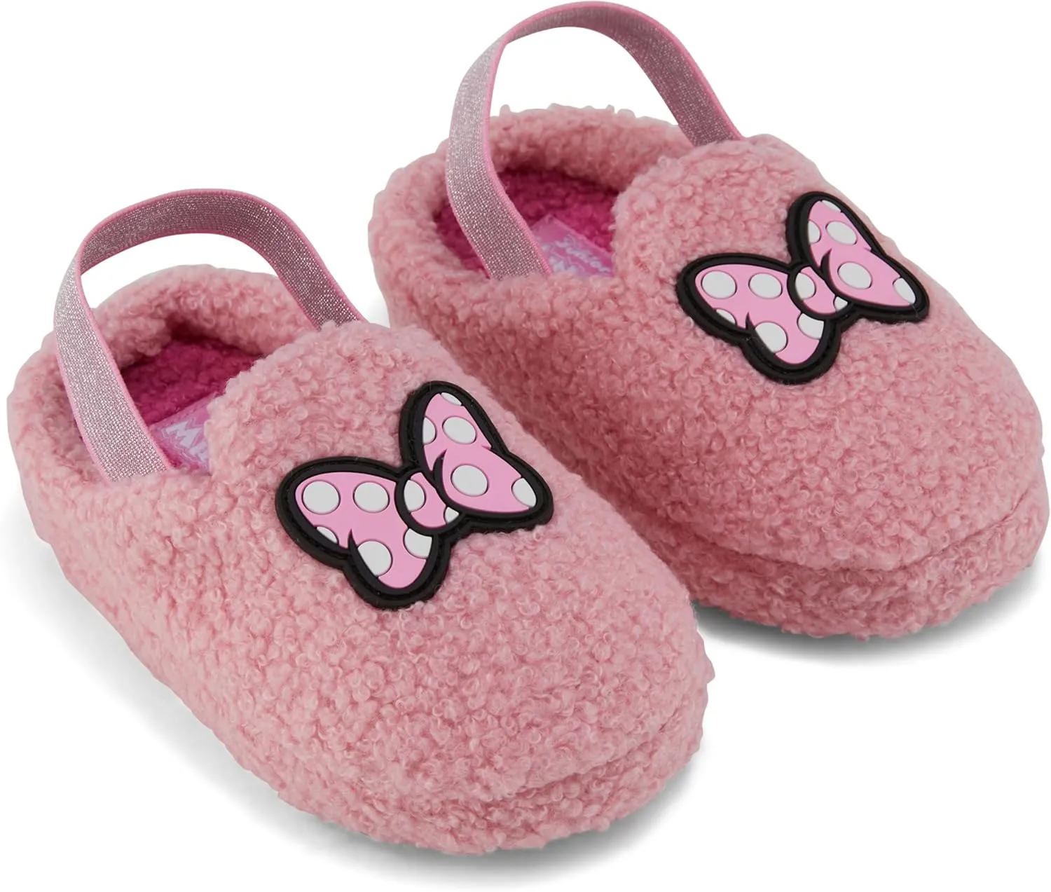 Disney Minnie Mouse Girls Slippers - Classic Mickey Mouse, Sittch and Pooh 3D Plush Slip On Shoes