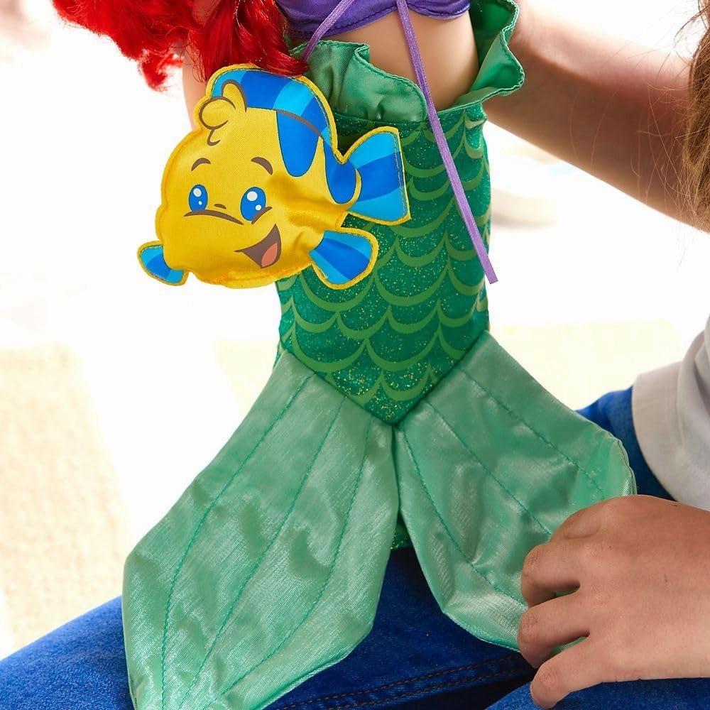 Disney Store Official Animators' Collection Ariel Doll, The Little Mermaid, 16 Inch Toy Figure, Detailed Plush Sculpting with Embroidered Features, Ideal Gift and Little Mermaid Fans