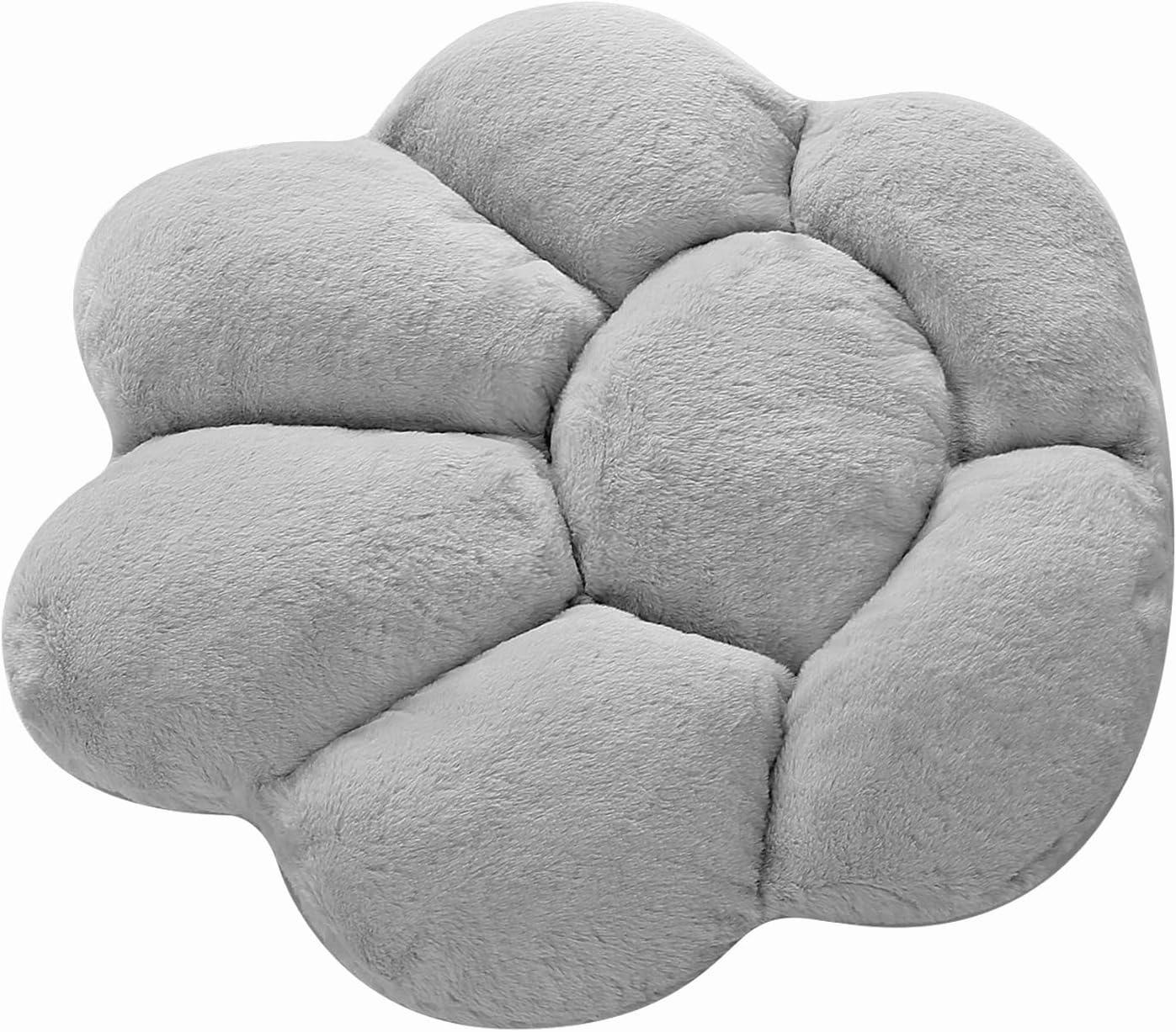 Ditucu Cat Paw Cushion Kawaii Chair Cushions 27.5 x 23.6 inch Cute Stuff Seat Pad Comfy Lazy Sofa Office Floor Pillow for Gaming Chairs Room Decor Grey