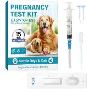 Dog Pregnancy Test, 15Mins Accurate Pet Early Detection Pregnancy Test, Convenient & Disposable Pregnancy Tests Strip for Dogs and Cats at Home, Simple Operation