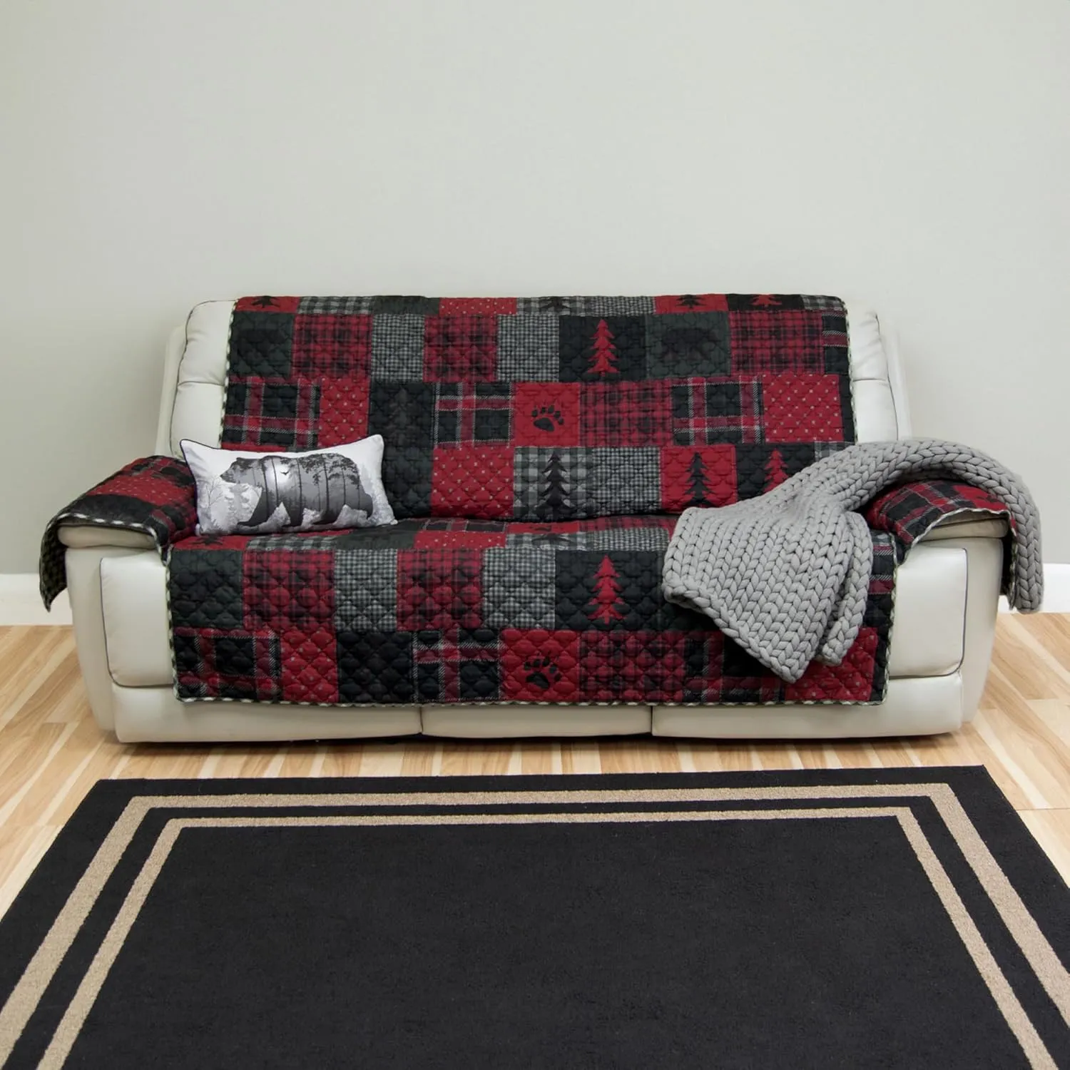 Donna Sharp Red Forest Oversize Sofa Cover