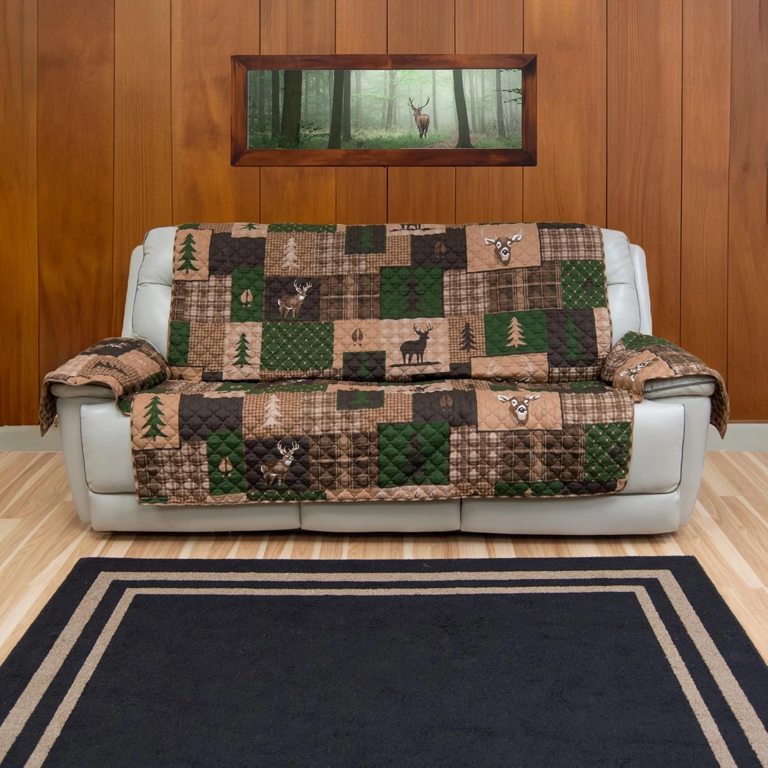 Donna Sharp Green Forest Oversize Sofa Cover