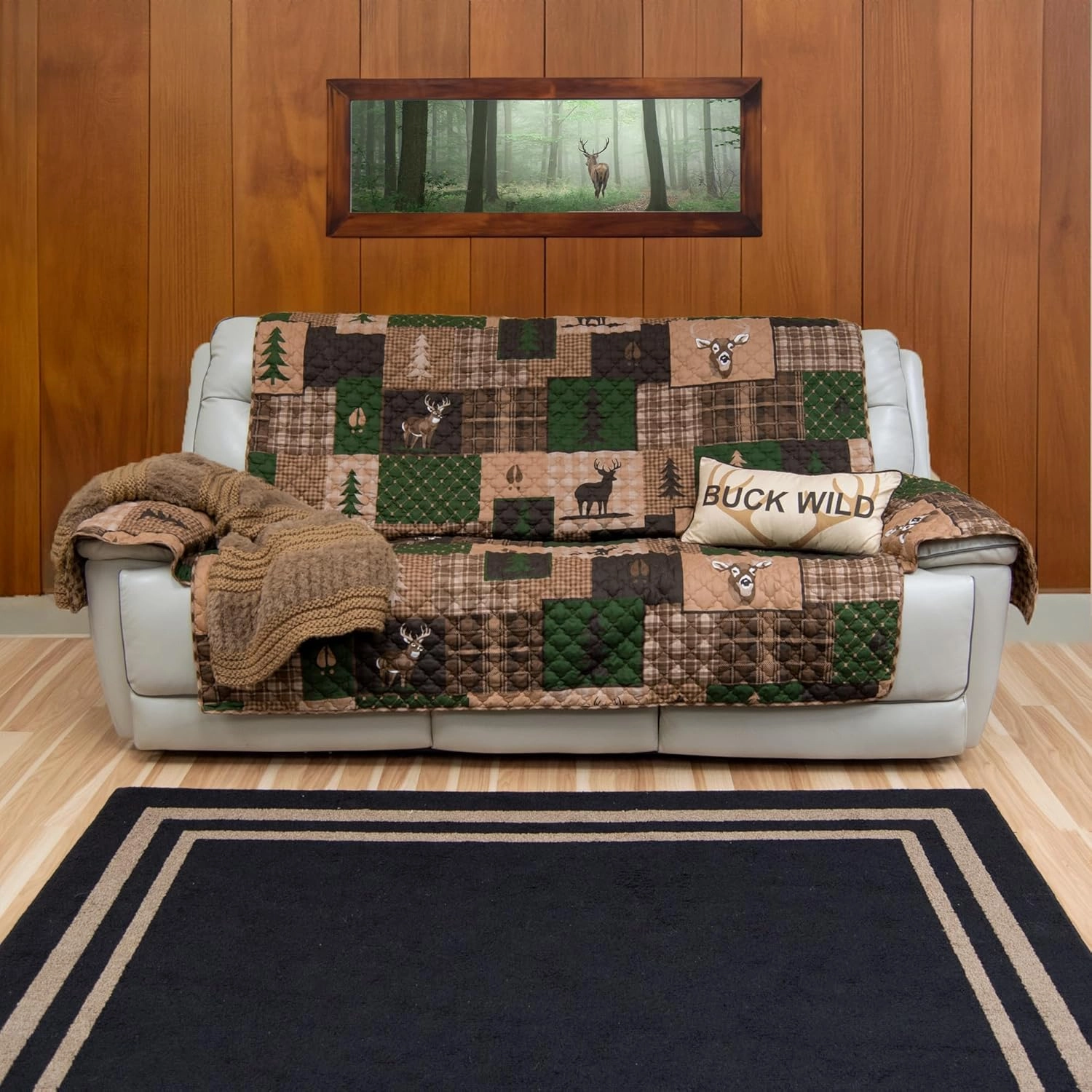 Donna Sharp Green Forest Oversize Sofa Cover