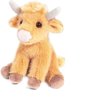 Douglas Light Brown Highland Cow Mini Soft Plush Stuffed Animal Toy