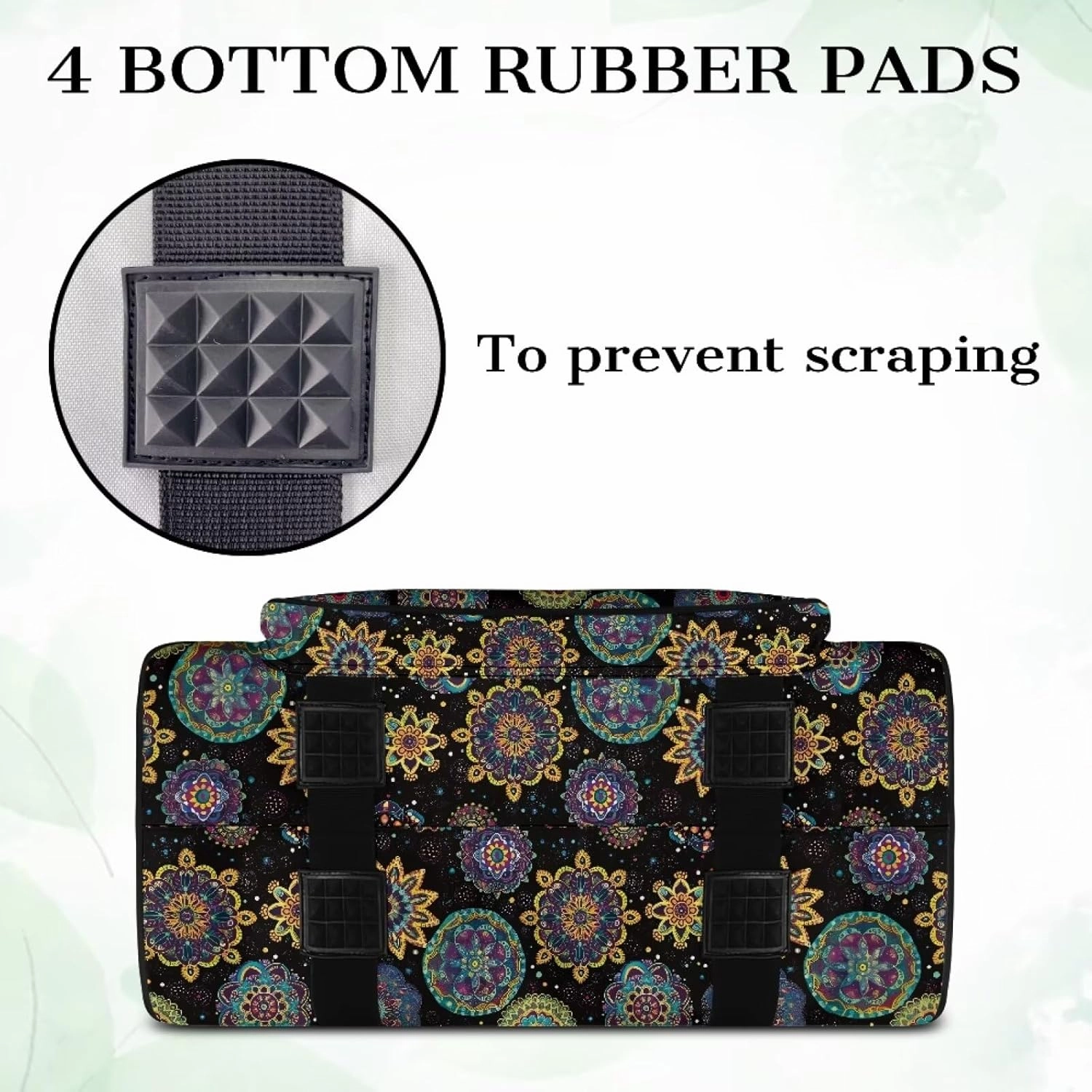 Dragonfly Mandala Sewing Machine Carrying Case Large Capacity Sewing Bag with Handle, Sewing Machine Carrier Protector Travel Bag Organizer for Most Singer, Brother Sewing Machines