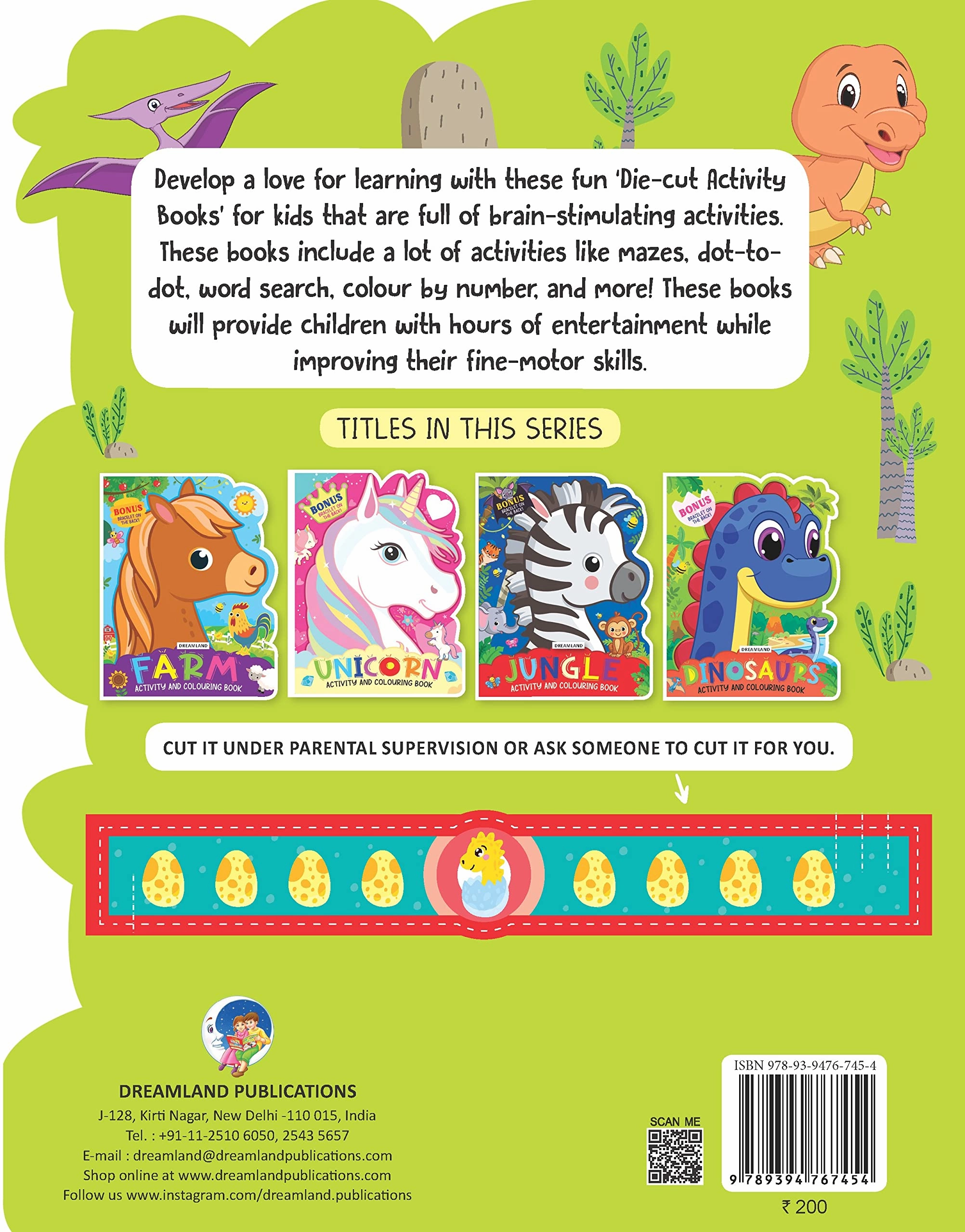 Dreamland Dinosaur Activity and Colouring - An Activity Book for Kids Ages 2 