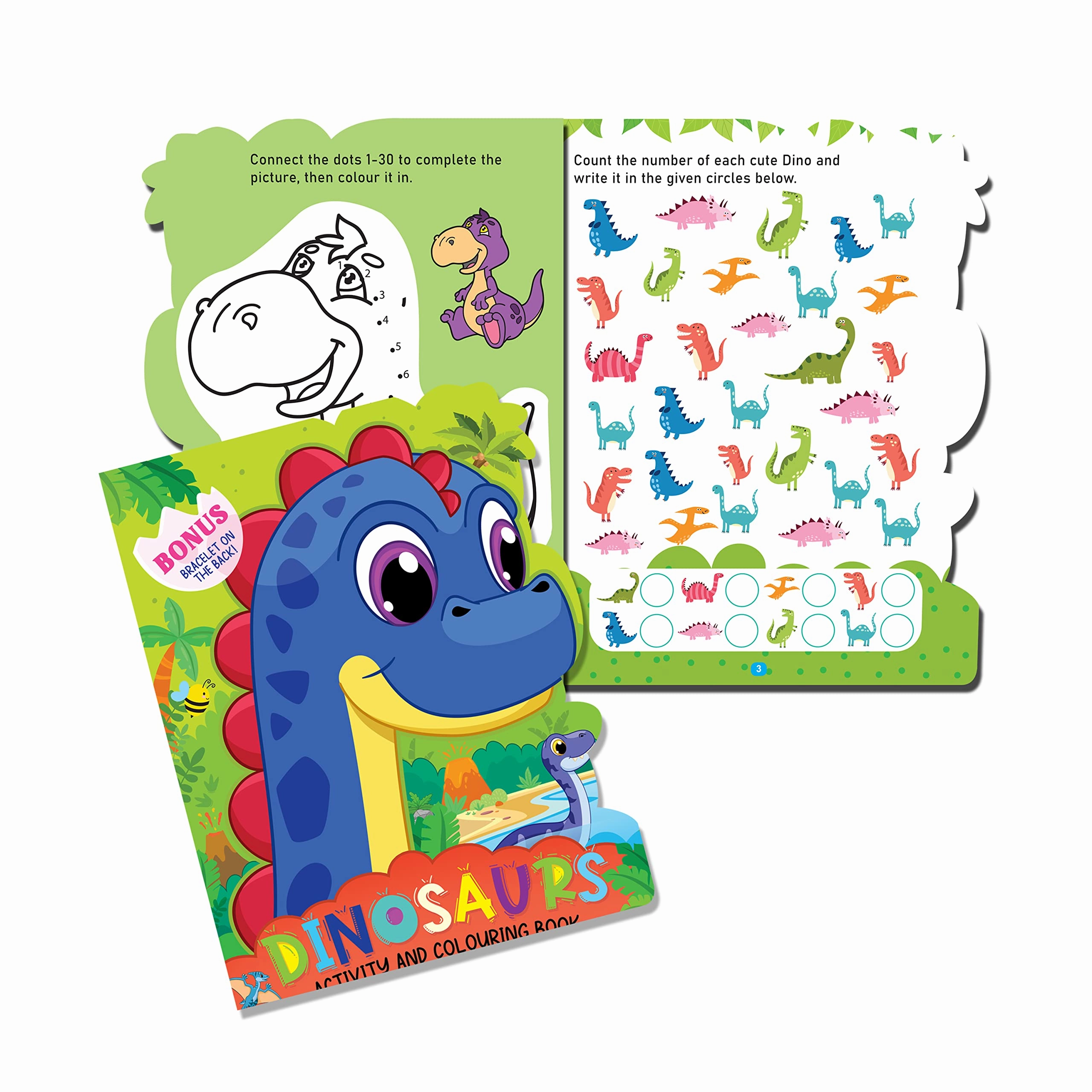 Dreamland Dinosaur Activity and Colouring - An Activity Book for Kids Ages 2 