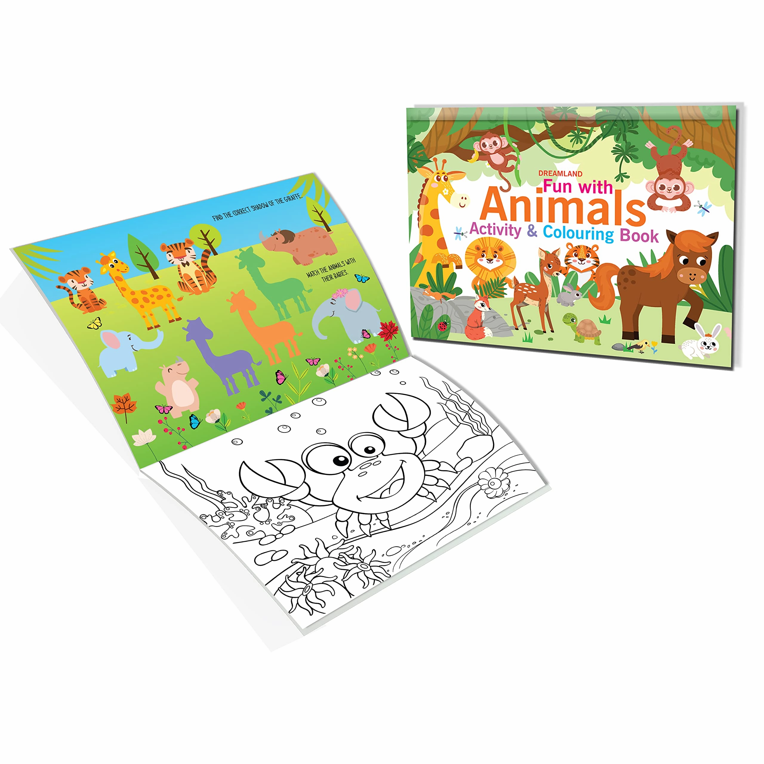 Dreamland Fun with Animals - An Activity & Colouring Book for Kids Ages 3 