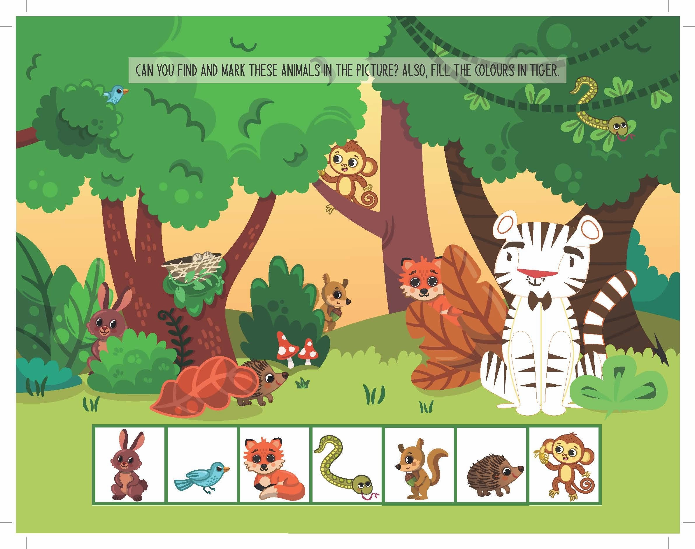 Dreamland Fun with Animals - An Activity & Colouring Book for Kids Ages 3 