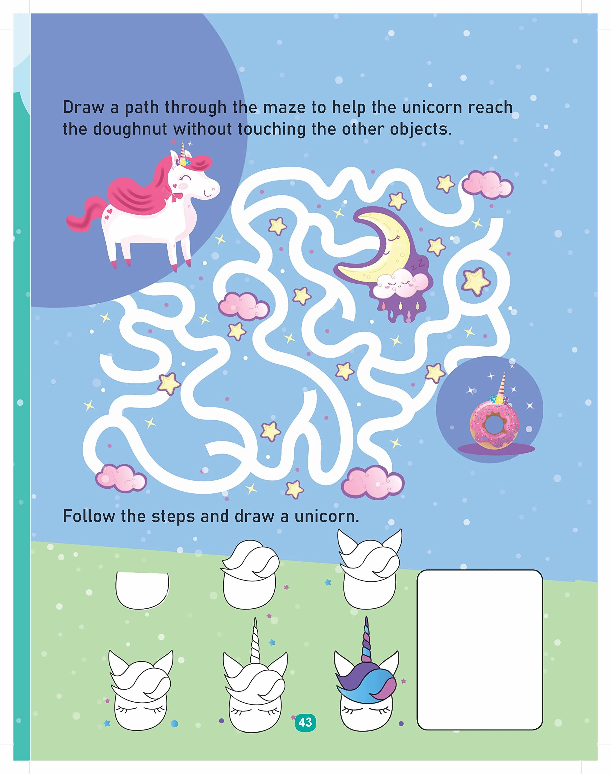 Dreamland Unicorn Activity and Colouring - An Activity Book for Kids Ages 2 