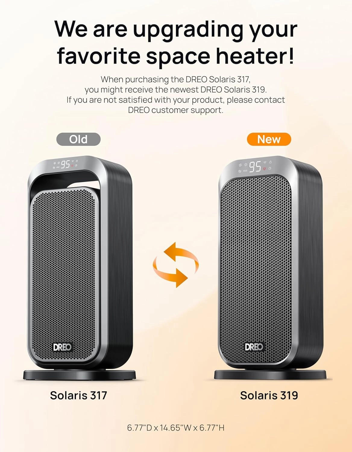 Dreo Quiet Space Heaters for Indoor Use, 1500W Electric Heater with Remote, PTC Ceramic Heater with Thermostat, 12H Timer, 70° Oscillation, Digital Display, Fast Safety Room Heater for Bedroom Office