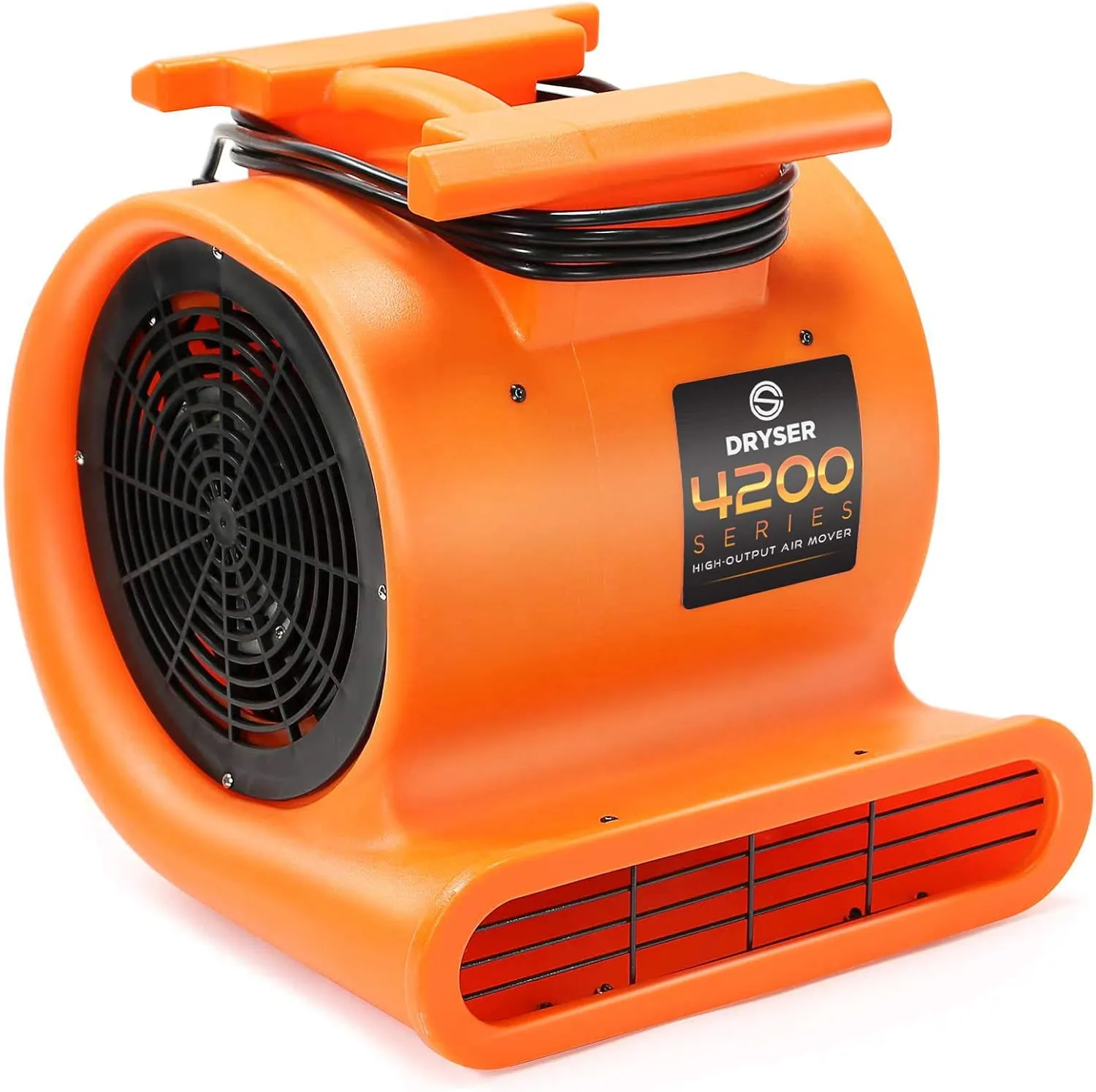 Dryser 12pk Air Mover Carpet Dryer 3 Speed 1 HP Industrial Floor Fan - Orange Stackable Carpet Drying Fan Floor Blower