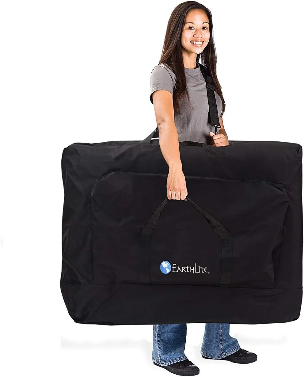 EARTHLITE Premium Portable Massage Table Package SPIRIT - Spa-Level Comfort, Deluxe Cushioning incl. Flex-Rest Face Cradle & Strata Face Pillow, Carry Case (30/32” x 73”) - Made in USA