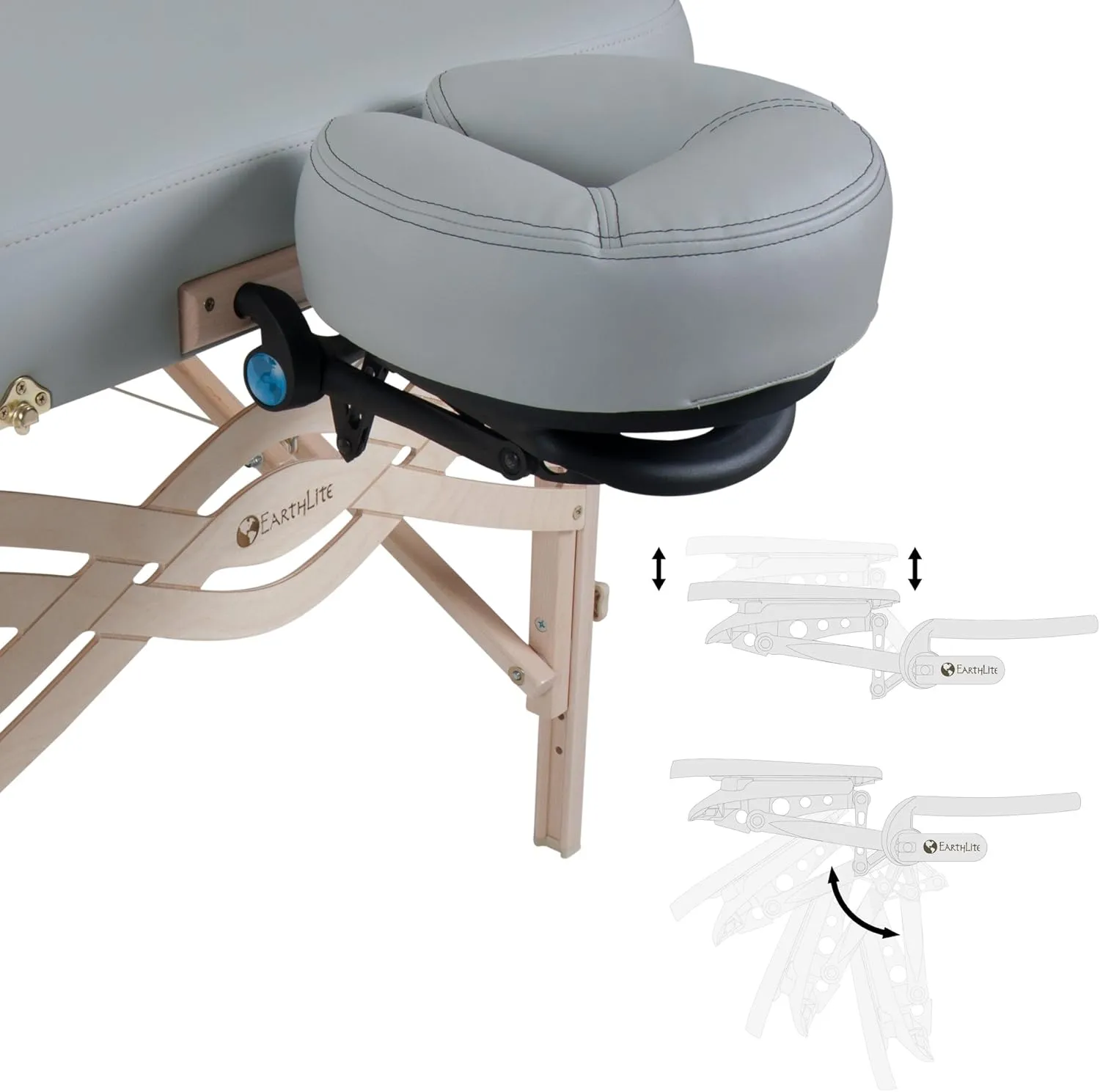 EARTHLITE Premium Portable Massage Table Package SPIRIT - Spa-Level Comfort, Deluxe Cushioning incl. Flex-Rest Face Cradle & Strata Face Pillow, Carry Case (30/32” x 73”) - Made in USA