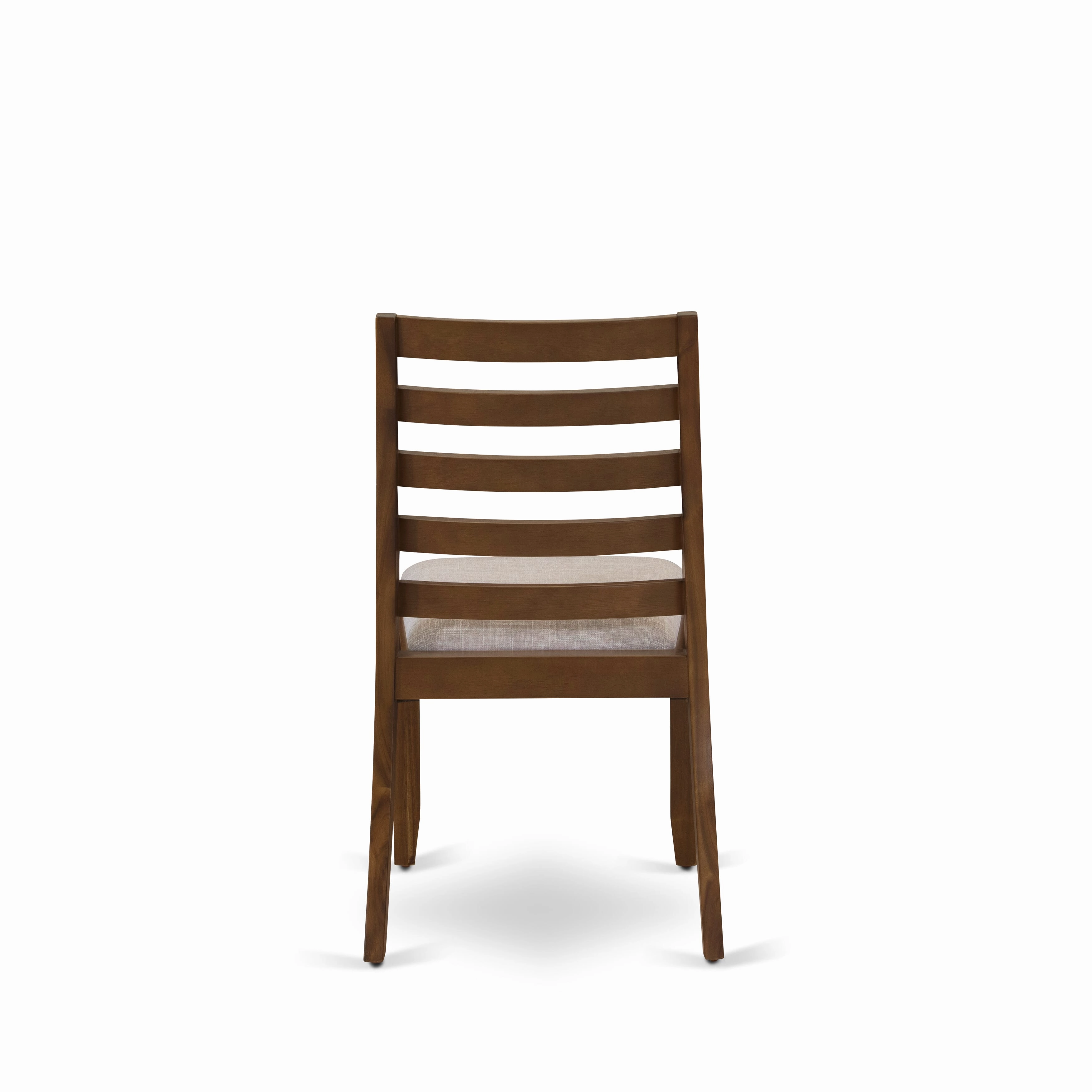 East West Furniture ANX13-AWA-04 -3 Piece Dining Set Includes a Round Kitchen Table with Antique Walnut Tabletop and 2 Stackable Linen Fabric Chairs, Antique Walnut