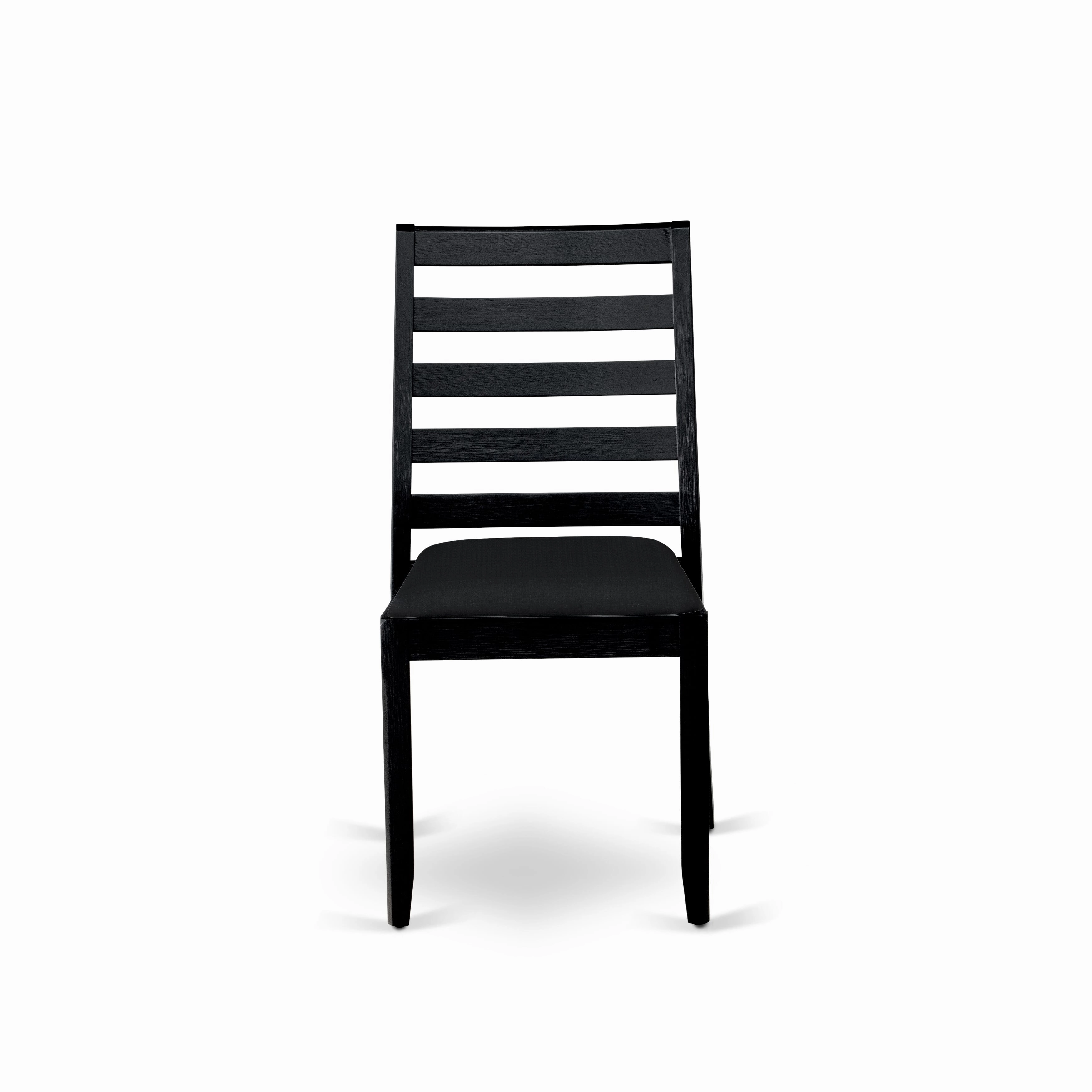 East West Furniture NFX15-BLK-24 -5 Piece Dining Set Includes a Rectangle Kitchen Table with Black Tabletop and 4 Stackable Linen Fabric Chairs, Black
