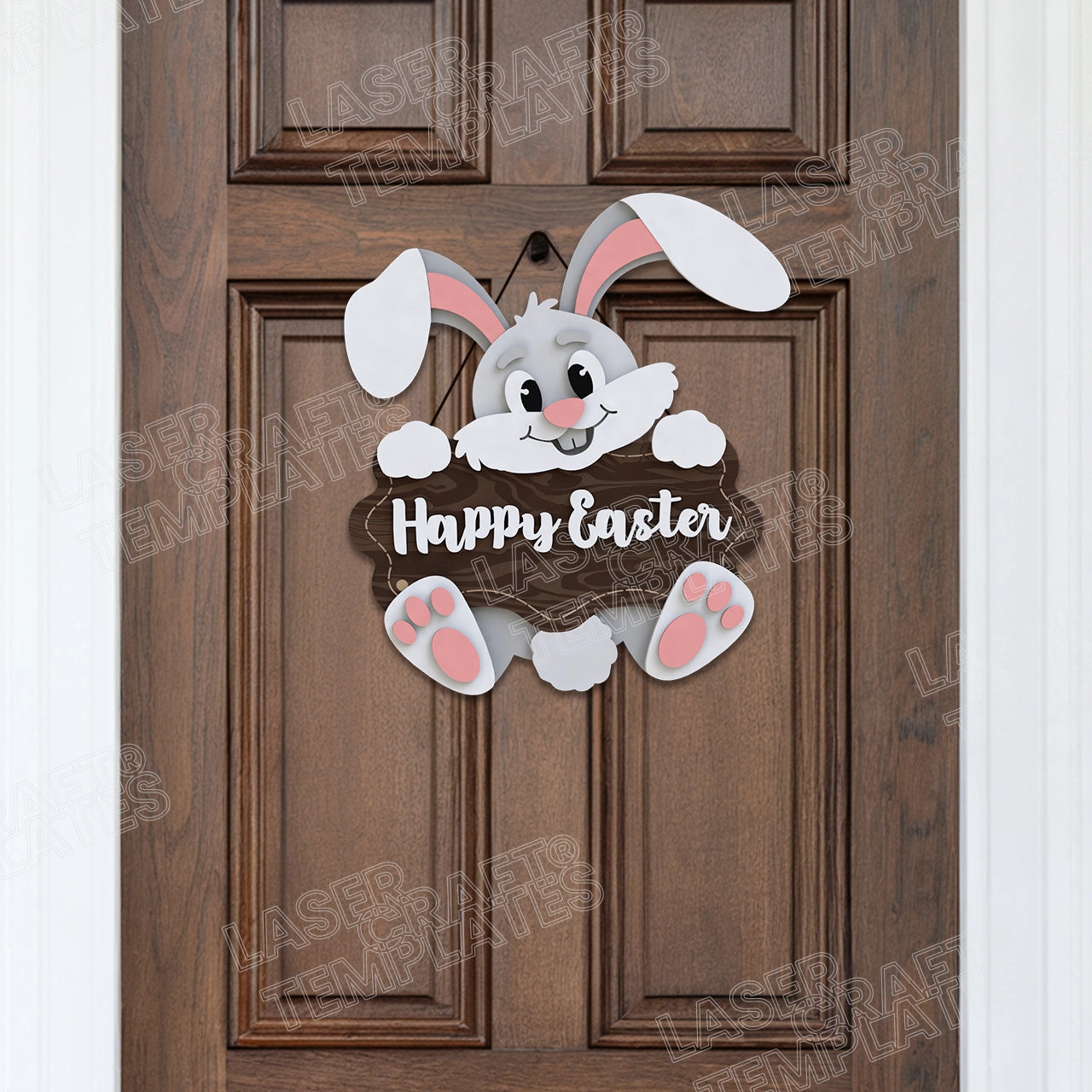 Easter Bunny Welcome Sign laser cut svg file