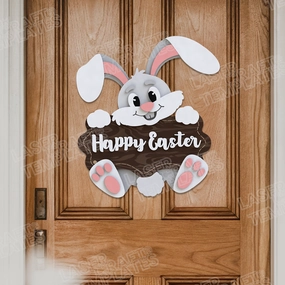 Easter Bunny Welcome Sign laser cut svg file