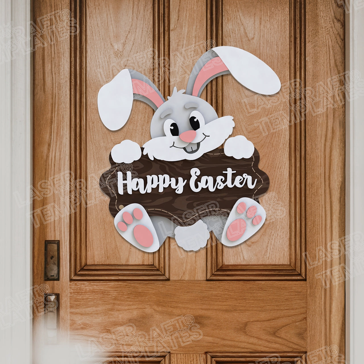 Easter Bunny Welcome Sign laser cut svg file