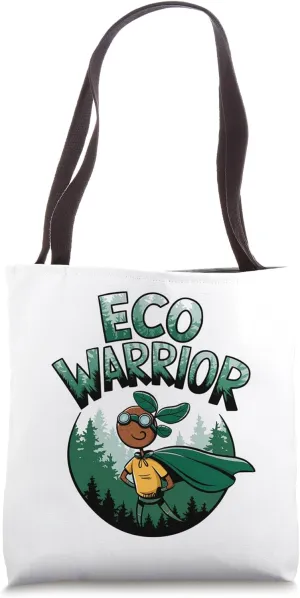 Eco Warrior (Green Superhero) Tote Bag