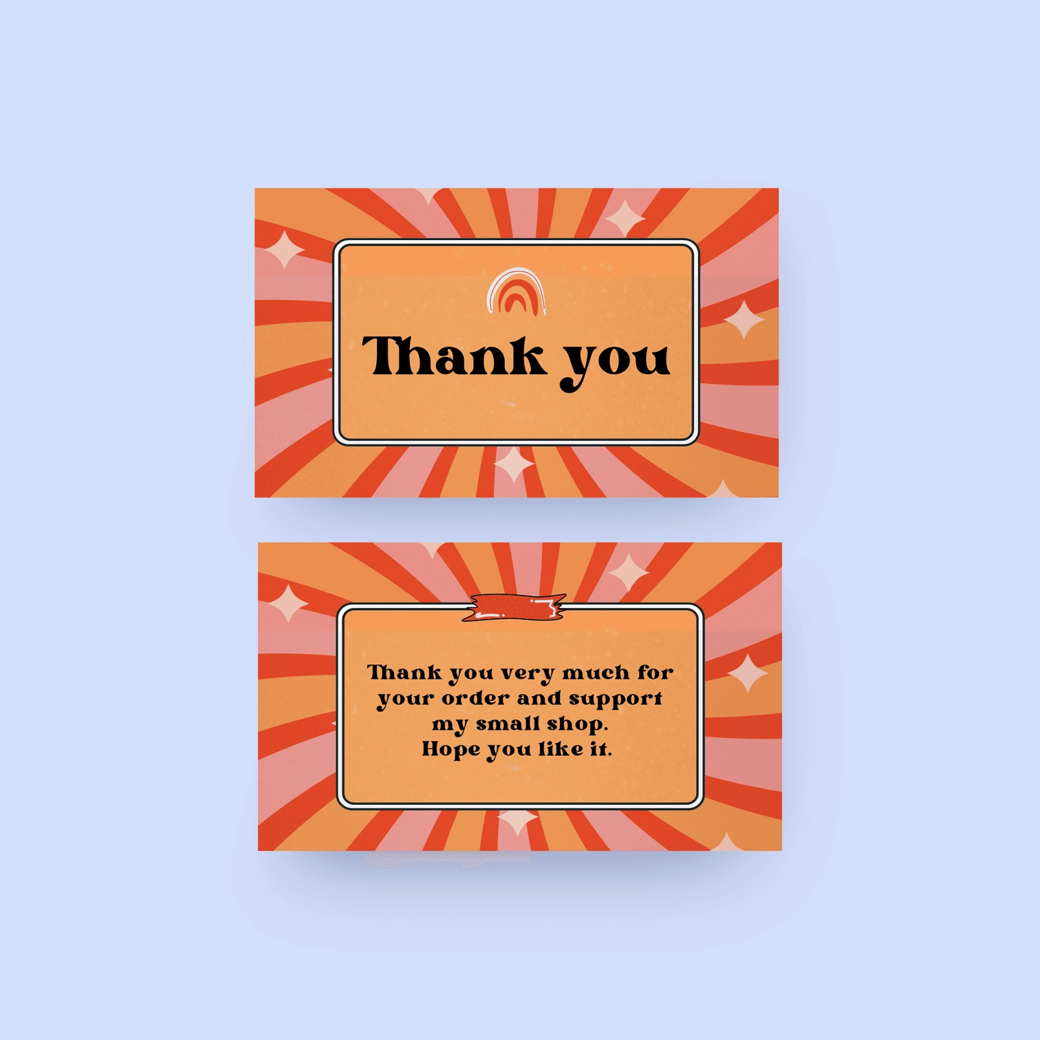Eco-Friendly Thank You Card Special Design 5 (100 pcs)