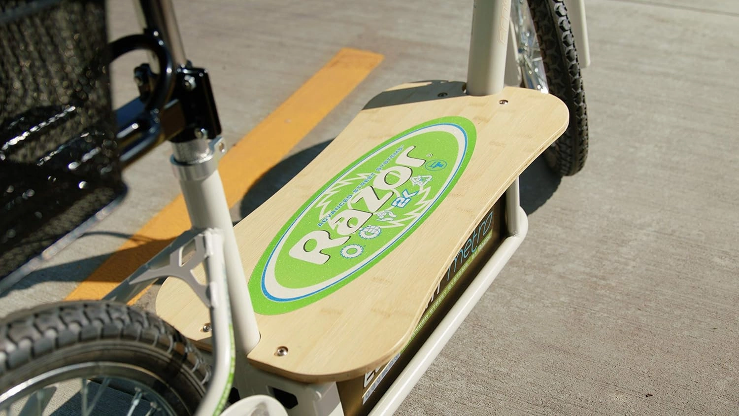 EcoSmart SUP Electric Scooter – 16" Air-Filled Tires, Wide Bamboo Deck, 350w High-Torque Hub-Driven Motor, Up to 15.5 mph & 15.5 Miles Range, Rear-Wheel Drive