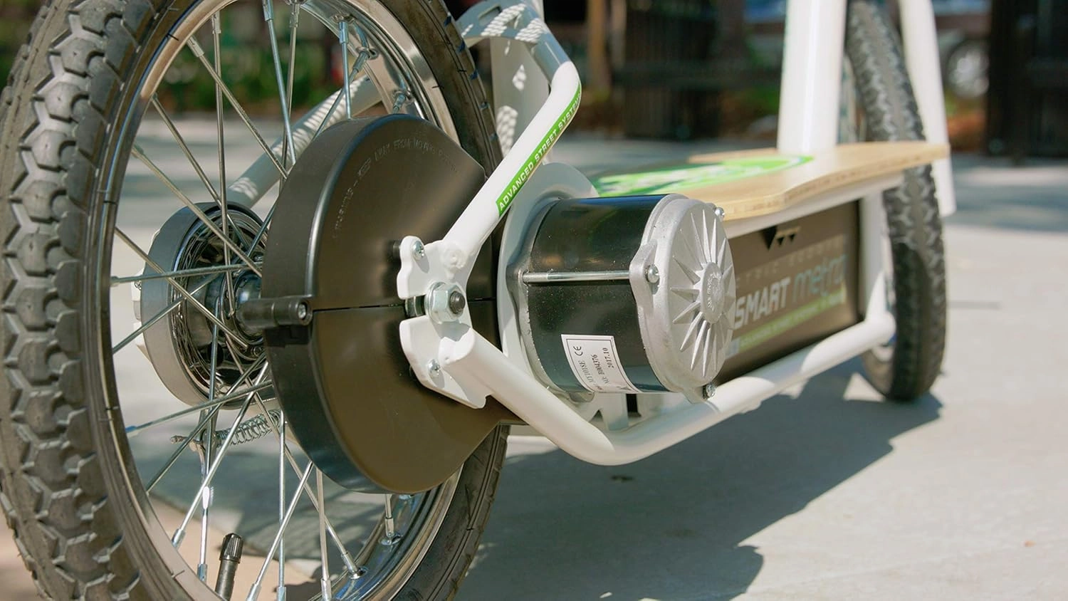 EcoSmart SUP Electric Scooter – 16" Air-Filled Tires, Wide Bamboo Deck, 350w High-Torque Hub-Driven Motor, Up to 15.5 mph & 15.5 Miles Range, Rear-Wheel Drive