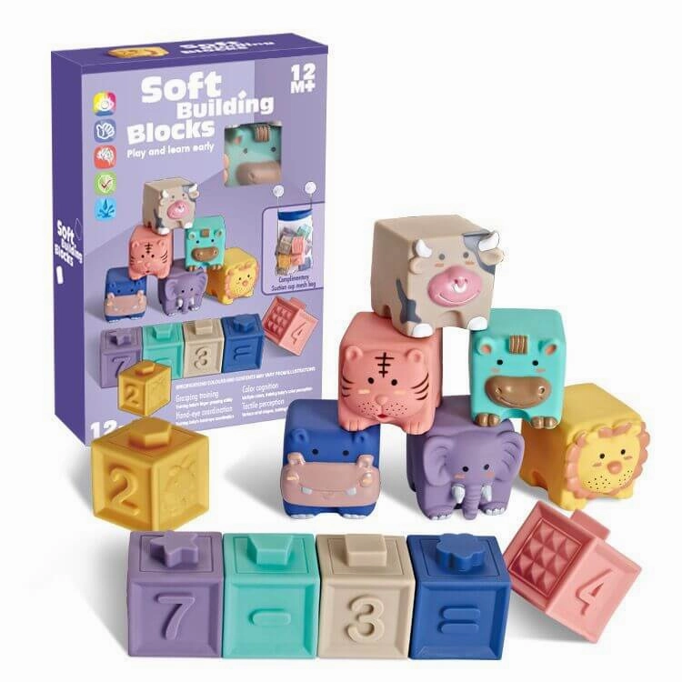 EcoWonder Soft Touch Cognitive Blocks Toy Set