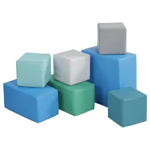 ECR4Kids SoftZone Big Foam Building Blocks, Soft Playset, Contemporary, 7-Piece