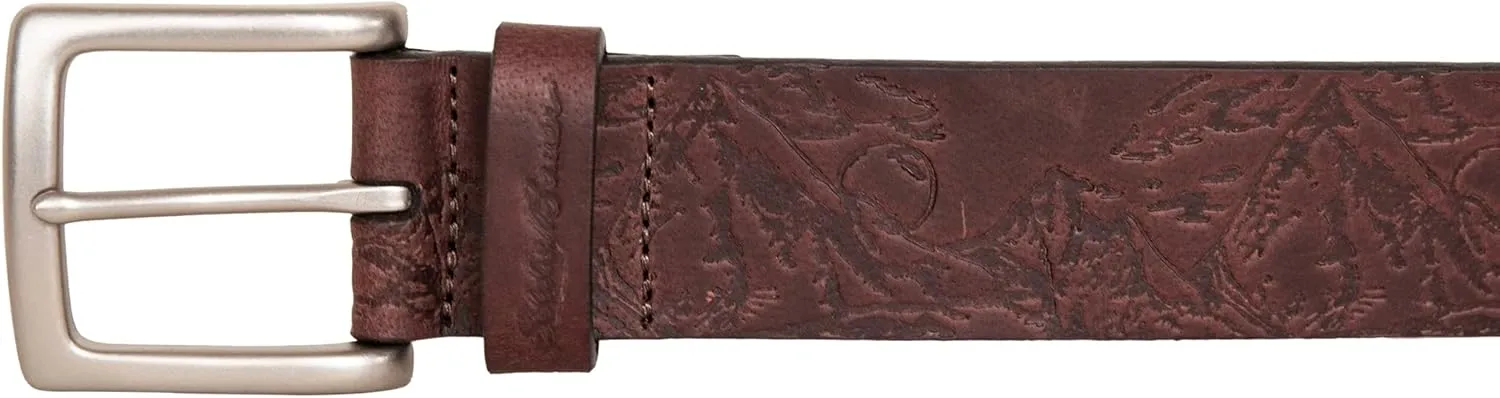 Eddie Bauer Men's Leather Belt | Casual | Everyday | Jeans | Trousers | Chinos | Metal Buckle