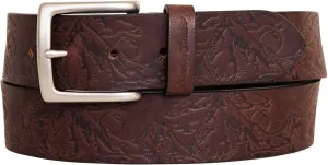 Eddie Bauer Men's Leather Belt | Casual | Everyday | Jeans | Trousers | Chinos | Metal Buckle