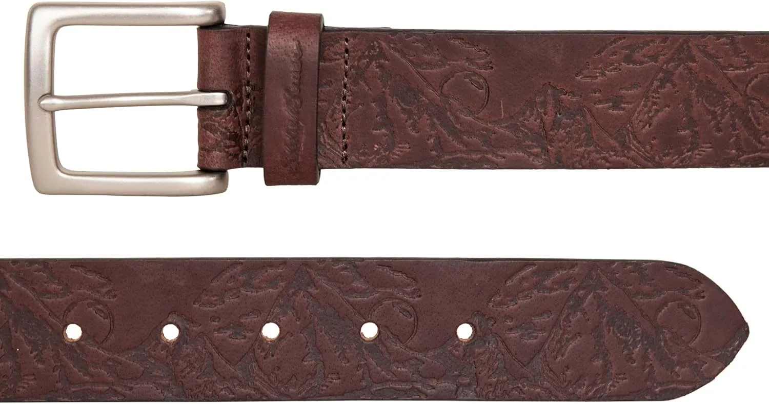 Eddie Bauer Men's Leather Belt | Casual | Everyday | Jeans | Trousers | Chinos | Metal Buckle