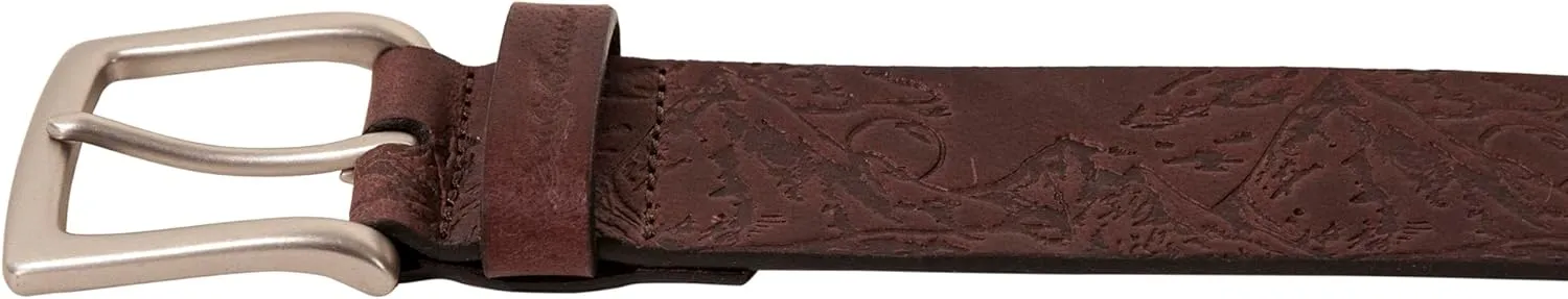 Eddie Bauer Men's Leather Belt | Casual | Everyday | Jeans | Trousers | Chinos | Metal Buckle