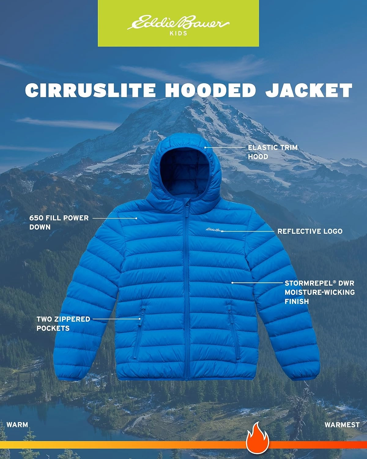 Eddie Bauer Boys' Jacket - CirrusLite Weather Resistant Down Coat for Boys - Insulated Quilted Bubble Puffer (3-20)