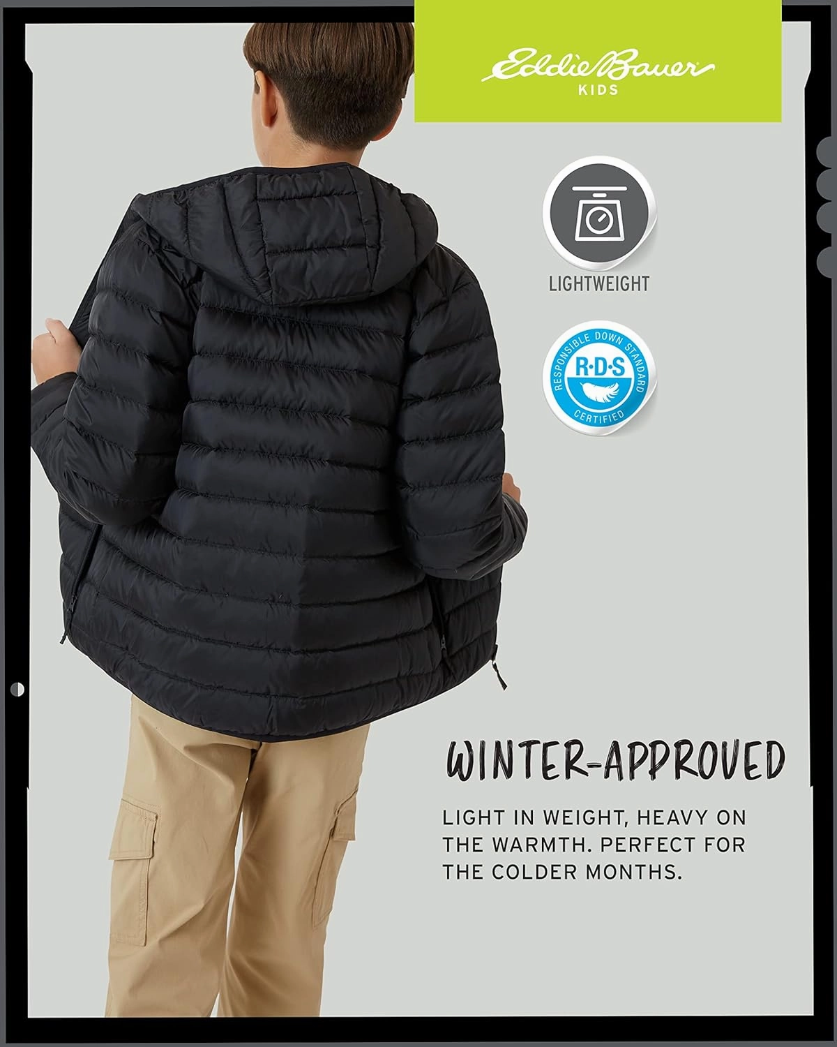 Eddie Bauer Boys' Jacket - CirrusLite Weather Resistant Down Coat for Boys - Insulated Quilted Bubble Puffer (3-20)
