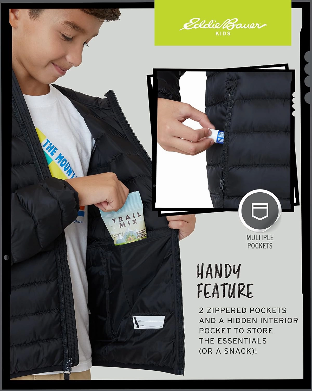 Eddie Bauer Boys' Jacket - CirrusLite Weather Resistant Down Coat for Boys - Insulated Quilted Bubble Puffer (3-20)