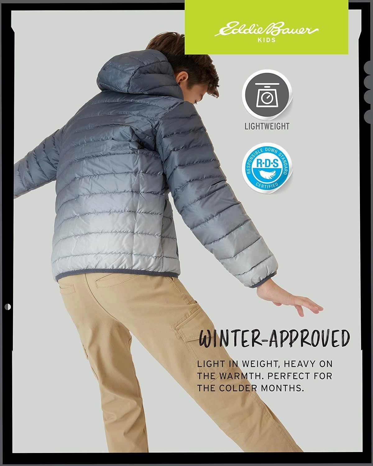 Eddie Bauer Boys' Jacket - CirrusLite Weather Resistant Down Coat for Boys - Insulated Quilted Bubble Puffer (3-20)