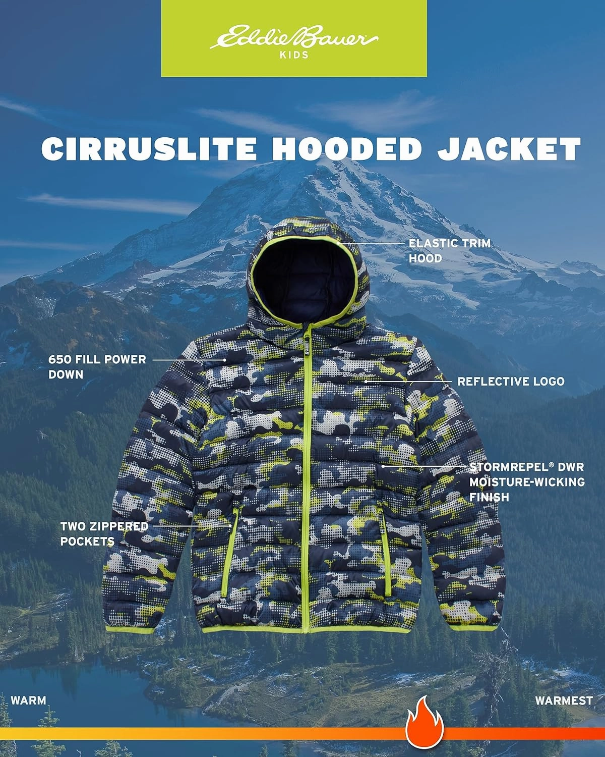 Eddie Bauer Boys' Jacket - CirrusLite Weather Resistant Down Coat for Boys - Insulated Quilted Bubble Puffer (3-20)