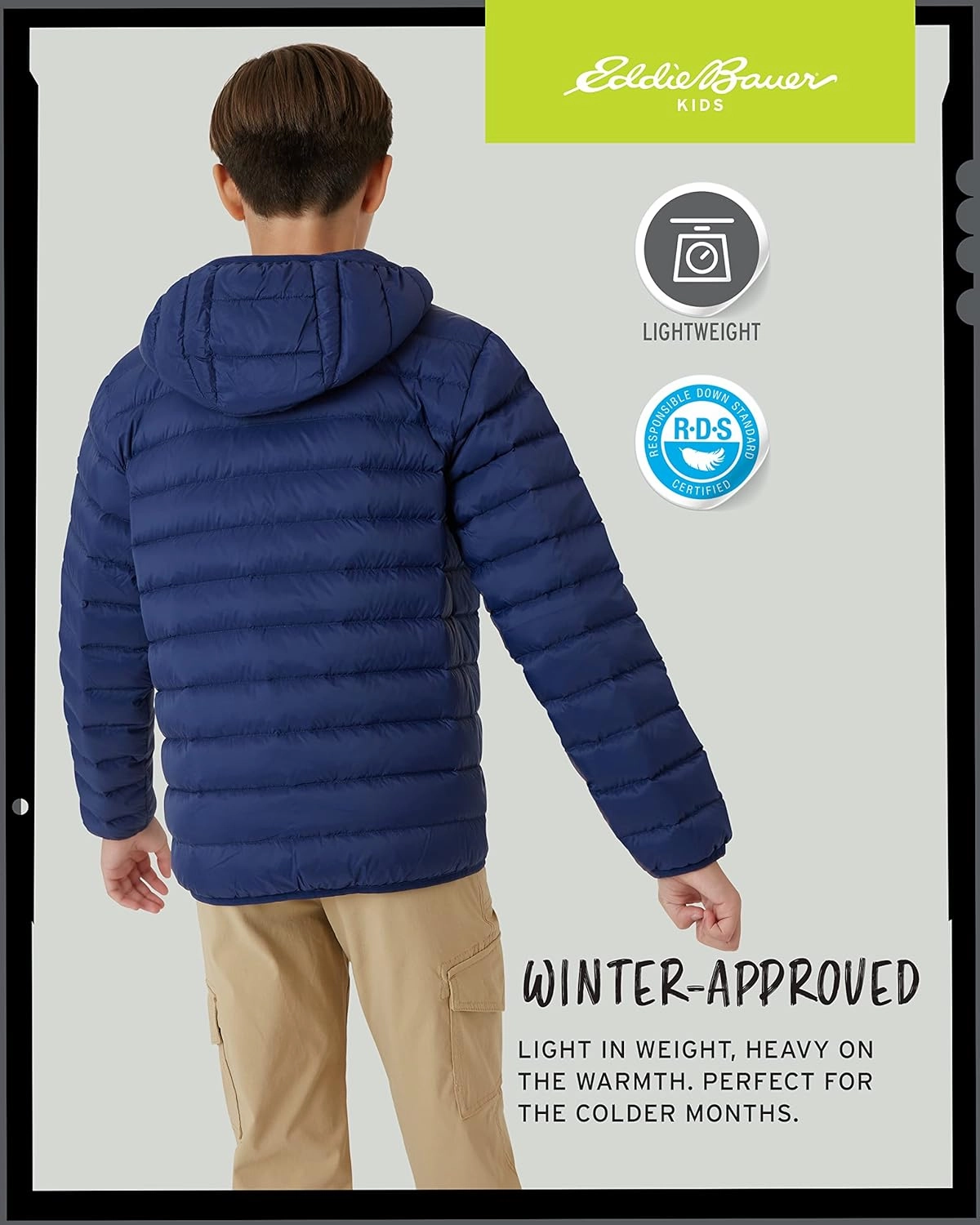 Eddie Bauer Boys' Jacket - CirrusLite Weather Resistant Down Coat for Boys - Insulated Quilted Bubble Puffer (3-20)