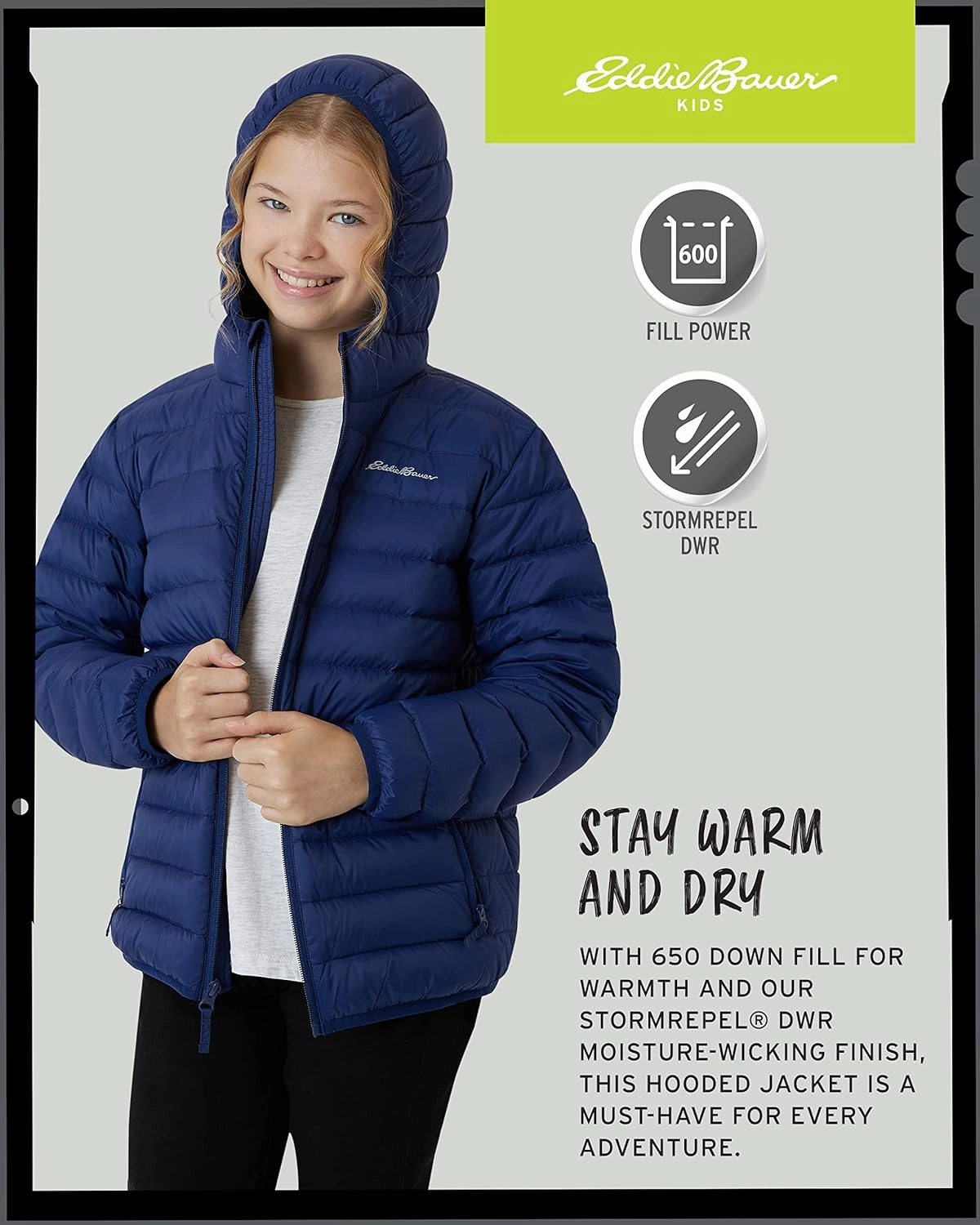 Eddie Bauer Boys' Jacket - CirrusLite Weather Resistant Down Coat for Boys - Insulated Quilted Bubble Puffer (3-20)