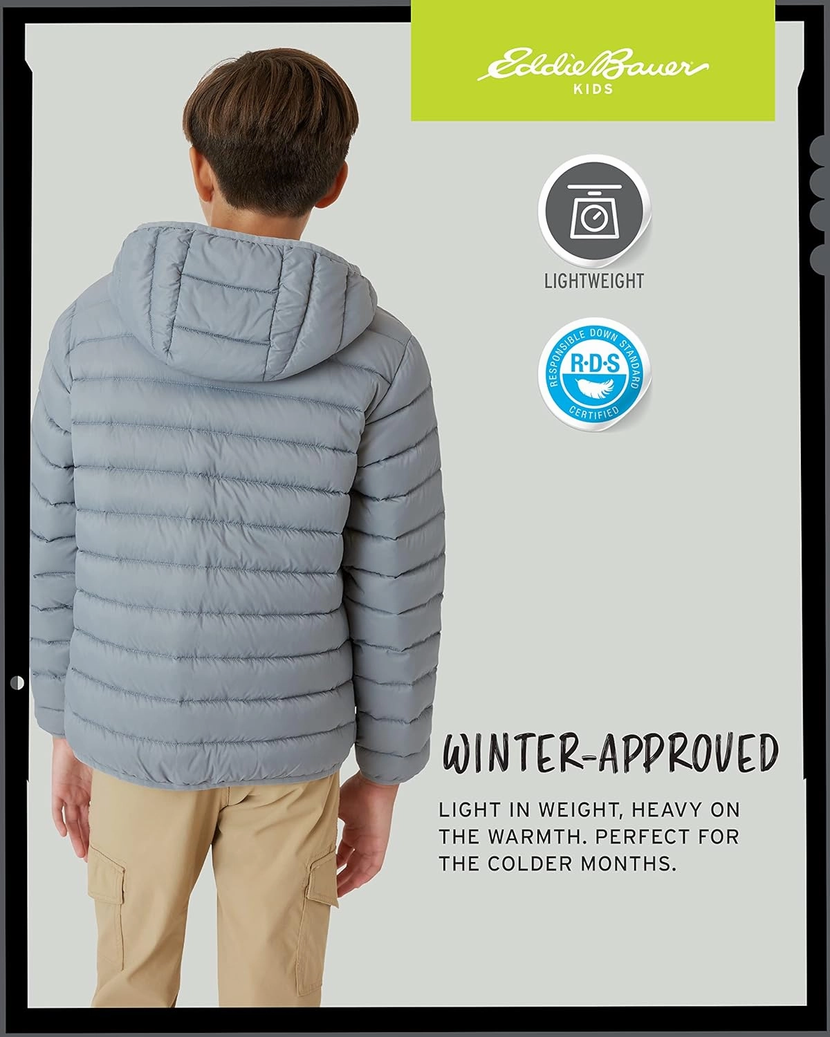 Eddie Bauer Boys' Jacket - CirrusLite Weather Resistant Down Coat for Boys - Insulated Quilted Bubble Puffer (3-20)