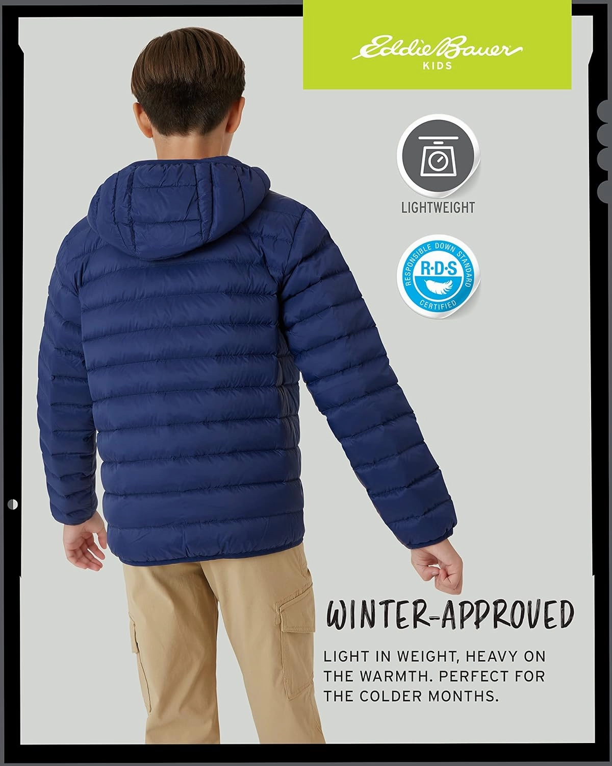 Eddie Bauer Boys' Jacket - CirrusLite Weather Resistant Down Coat for Boys - Insulated Quilted Bubble Puffer (3-20)