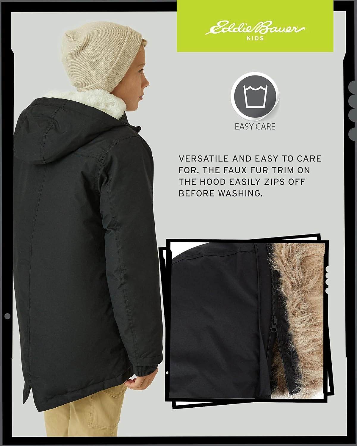 Eddie Bauer Boys' Winter Coat – Waterproof Heavyweight Down Parka Jacket with Faux Fur Hood (3-20)