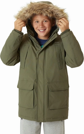 Eddie Bauer Boys' Winter Coat – Waterproof Heavyweight Down Parka Jacket with Faux Fur Hood (3-20)